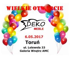 Wielkie Otwarcie Sklepu Meble Deko Galeria Wnętrz AMC Toruń - dużo rabatów!